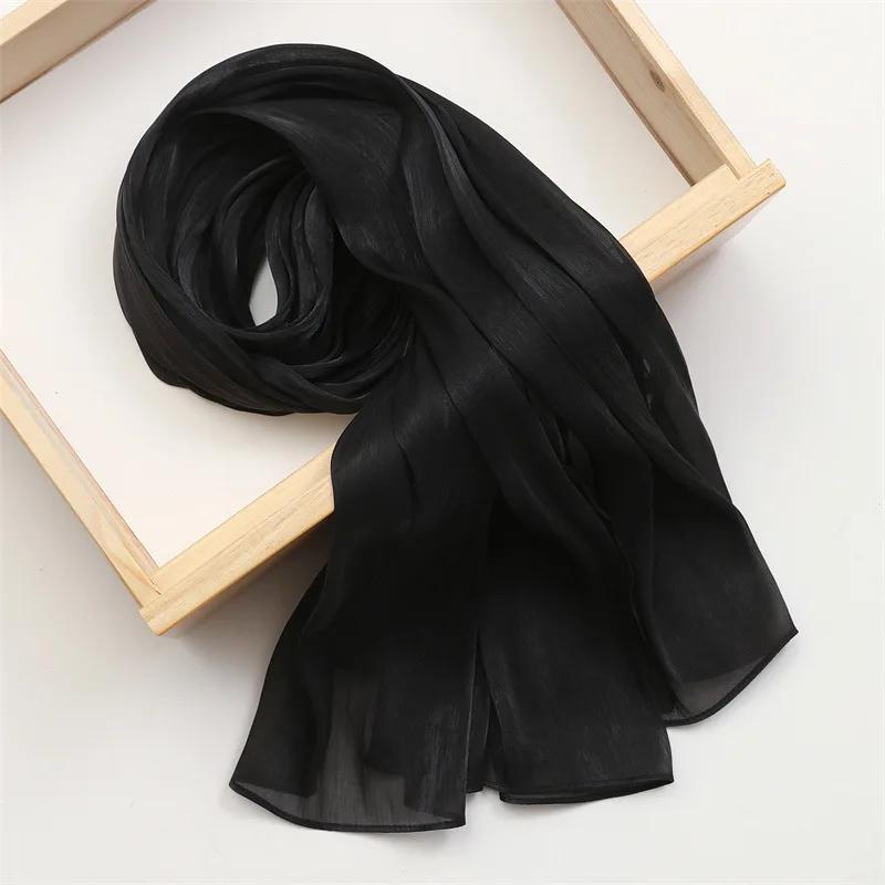 New Modal Jersey Hijab Scarf for Women Stretch Shawl Plain Muslim Headband Fashion Solid Color Long Muffler 180*70cm Neckerchief