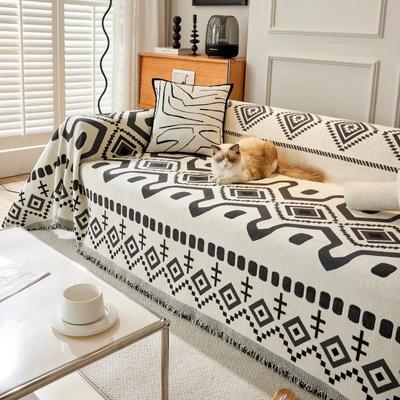 Чехол Bohemian Slipcover из шенилла, пылезащитный, всесезонный, универсальный, с полным покрытием, чехол для дивана, одеяло для дивана