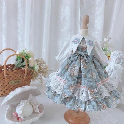 14 16 13 BJD Кукла на шаровых шарнирах Платье, Костюм для куклы, Наряд горничной для куклы, Нарядное платье для BJD куклы, Платье для куклы (Голова и тело не включены), Светло-синий