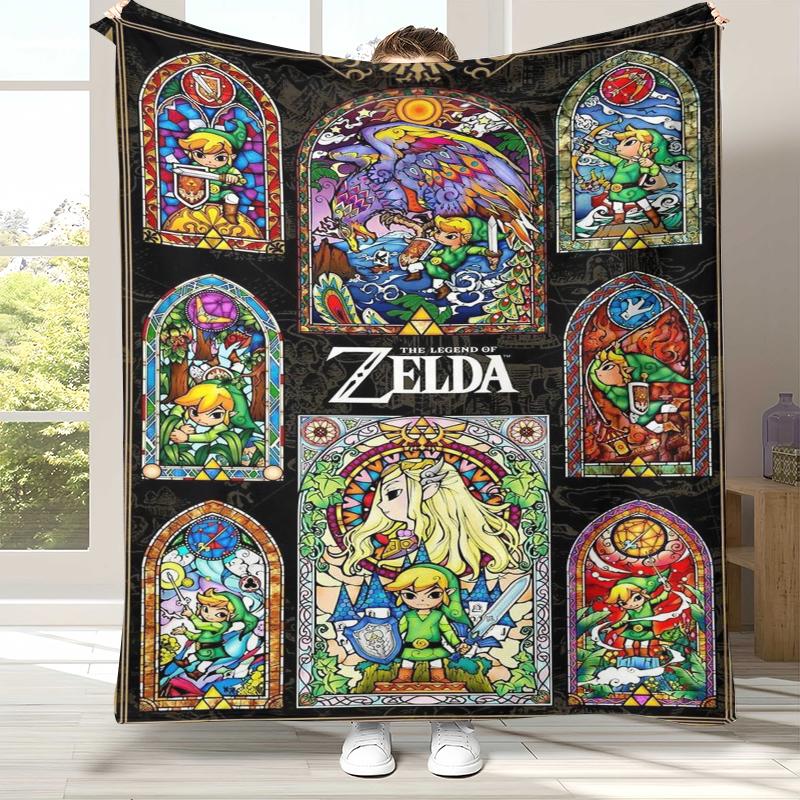 Ретро Z-Zelda Мультяшный Линк Игры Фланелевое Одеяло, Ультра Мягкий Теплый Плюшевый Плед для Дома Спальни Кровати Дивана Походного Пикника Ребенка