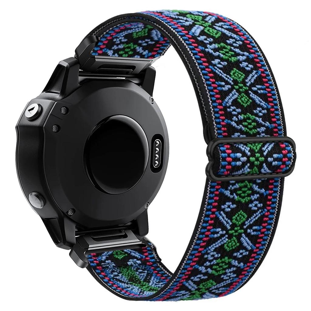 Эластичный плетеный нейлоновый ремешок-петля для Garmin 22 26 мм Fenix 7 7X 6X 6s 6 Pro 5 5s 5X Plus 3HR 945 Epix Gen 2 Enduro Quickfit