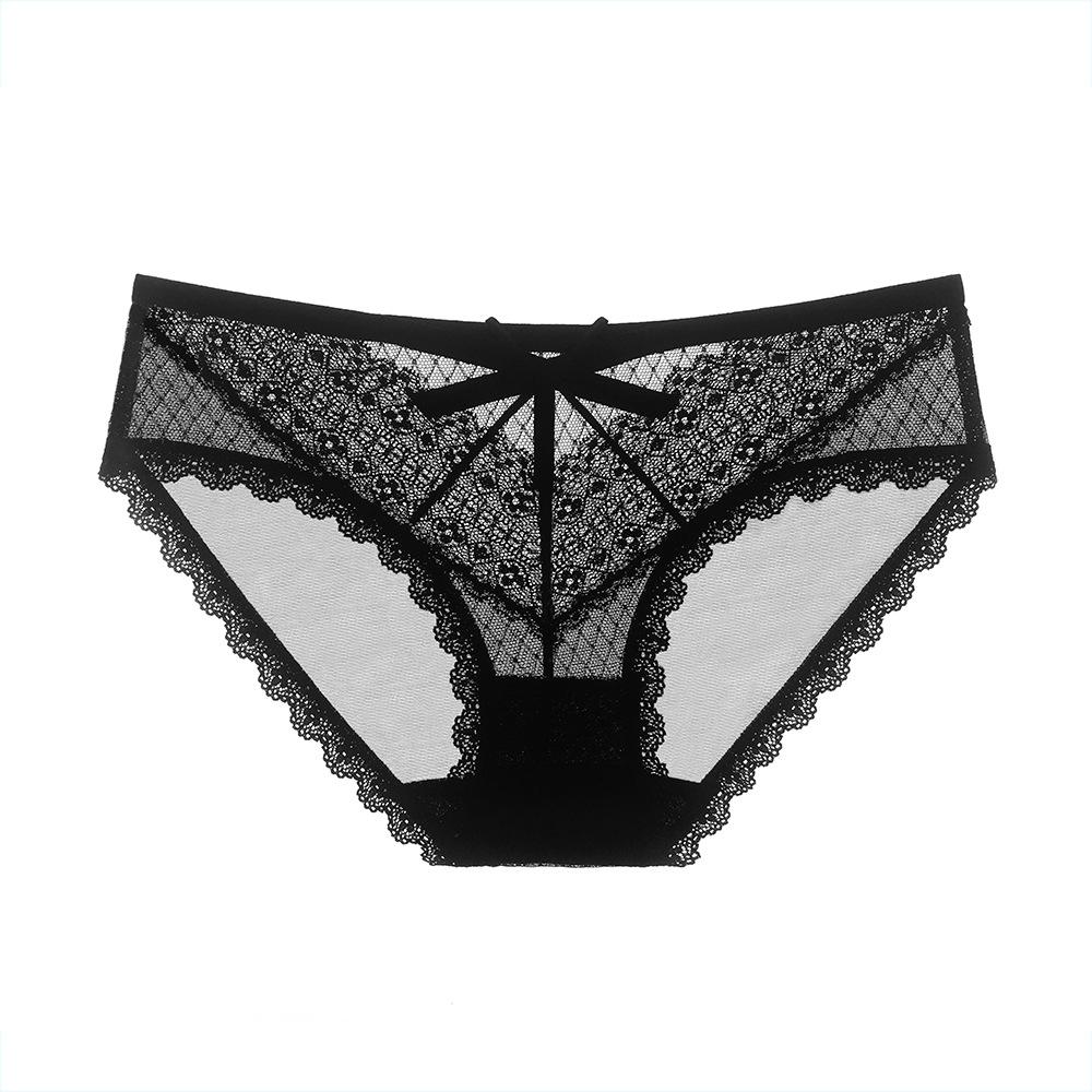 Panties Women's Lace Mid-waist Hip Lift Hollow Sexy and Breathable Mesh Seamless Women's Briefs 5003