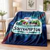 Фланелевое одеяло с принтом Southampton, теплое и уютное, плед для кровати, для домашнего декора в помещении
