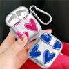 Прозрачные чехлы для наушников Чехол-обложка Для Airpods Pro3 2 3 Pro2 4 Pro 1 Розовое и синее сердце