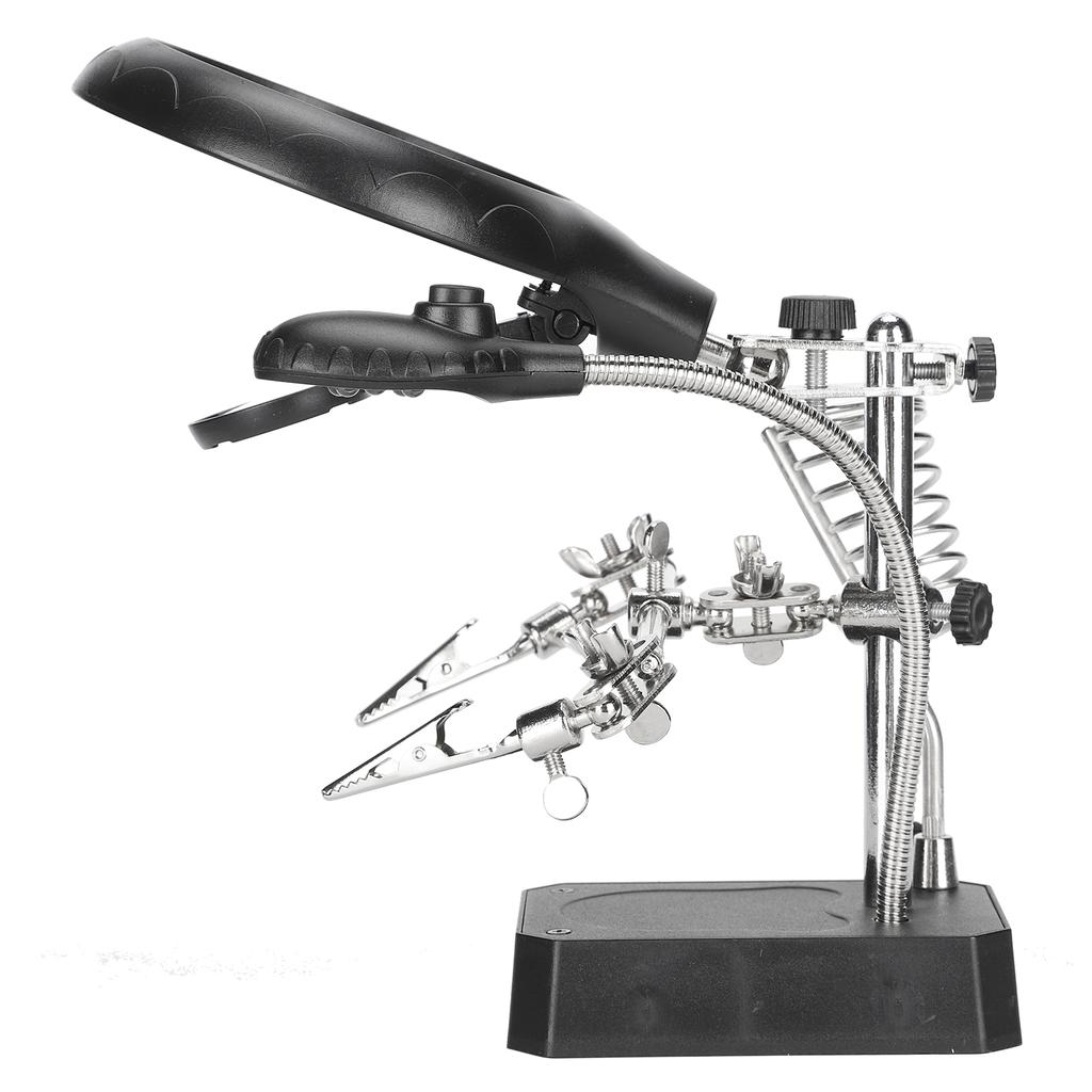 Вспомогательный зажим для лупы, регулируемая настольная подставка, крепежная скоба, держатель лампы, монтажный инструмент