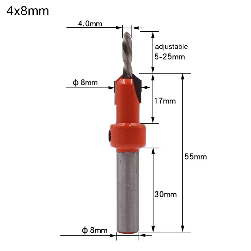 Удобный 8-миллиметровый хвостовик DIY сверло зенковка сверла потайная дрель деревообрабатывающий инструмент