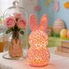 3D Printed Rabbit Lamp Hollow Bunny Night Light for Kid's Room Bedroom Nursery Easter Party Table