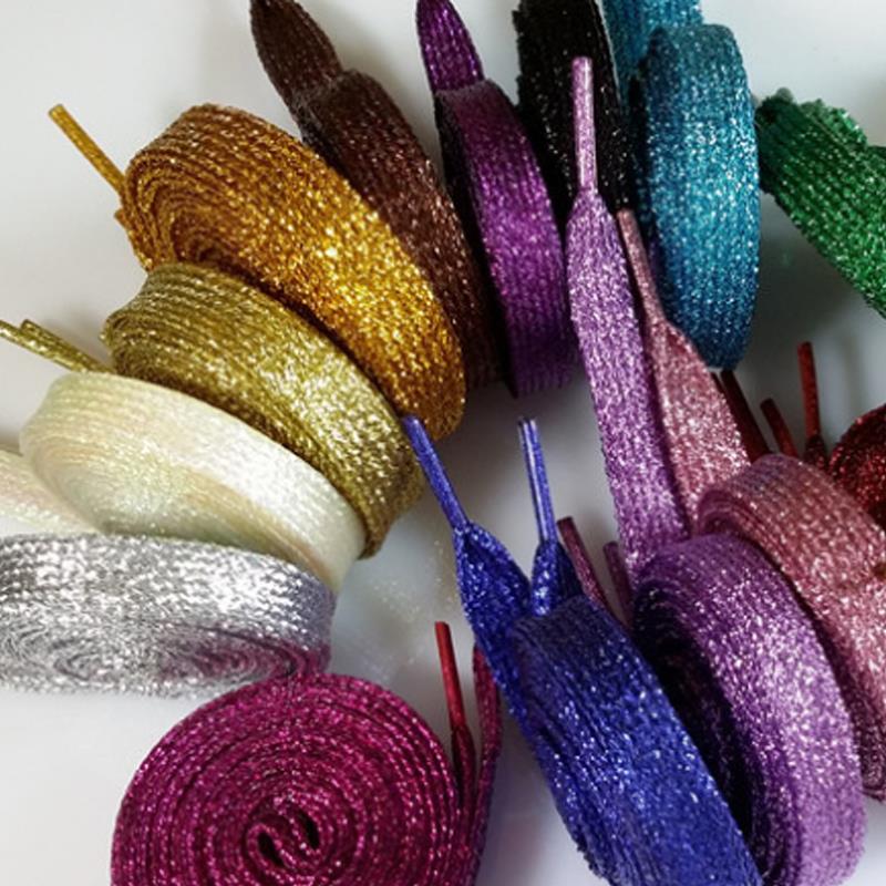 Good Product Men and Women Flat Leisure Waxing Waterproof Shoes LACES Fashionable Glitter Shoelaces