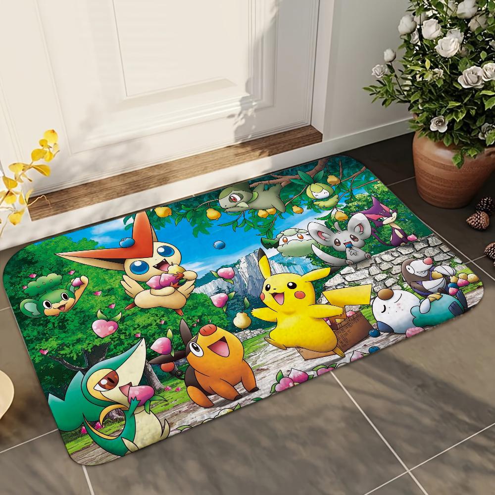 1pc B-Bandai P-Pokemon Bathroom Absorbent Mats Anti-Slip Mats Home Decor Supplies Carpets Home Kitchen Floor Mats