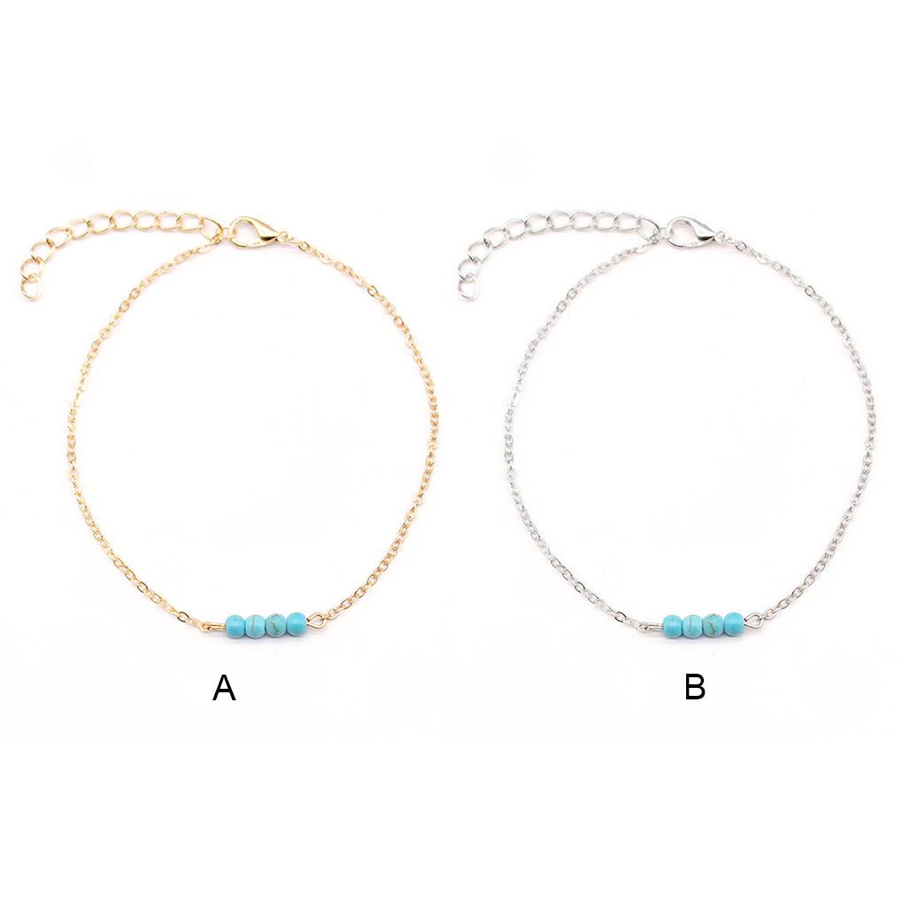 Бохо Браслеты на ногу Универсальные Украшения из бирюзы Износостойкие Украшения в богемном стиле Браслеты на ногу на День святого Валентина для женщин Набор