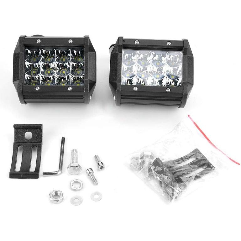 LED Work Light, 1 Pair 1V-48V 4Inch 4-Row 36W Universal Working Light Bar Driving Lamp For Trucks Forklifts Off Road Vehicles Engineering Vehicles