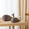 Смоляная фигурка кита Рустикальный декоративный элемент Модель Прибрежное настольное украшение Статуэтка Настольный декор для кабинета Полка у бассейна Камин