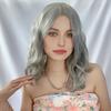 Женский синтетический серебристо-серый парик, пушистые искусственные волосы для женщин, повседневный косплей, свободная волна, термостойкое волокно