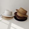 Women's Summer Vintage Top Hat Temperament, Socialite Beach Vacation Style, Simple Flat Top Sun Hat