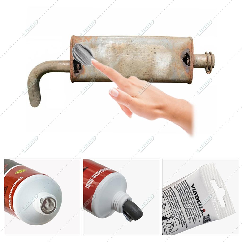 Car Exhaust Pipe Repair Glue For Motorcycle Auto Pipes Seal Welding Leak Repair High Temp Adhesive For Muffler Tailpipe