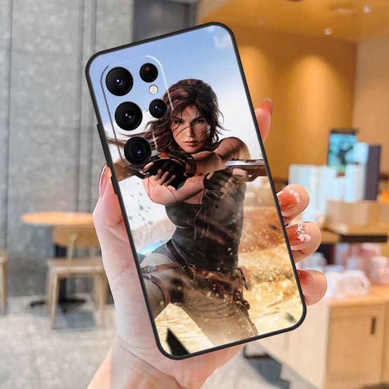 Чехол для телефона Lara Croft Tomb Raider для Samsung Galaxy S25 S24 S23 S22 S21 S20 Ultra S9 S10 Plus S25 FE Задняя крышка