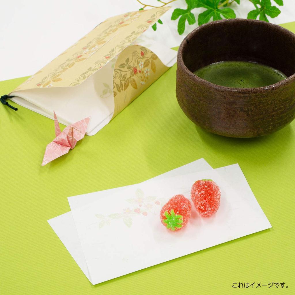 Kamiiso Японская бумага васи Кимоно Красота Кайси Набор из 5 шаров с весенней и осенней нандиной и клубникой 20 листов в упаковке (Японская бумага) (Кран,