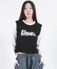 Deumakeu Touch Logo Color-Block Semi Crop Long Sleeve - Black&White