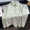 Spring Autumn Niche Design Sense Striped Small Loose Shirt Blouses & Shirts