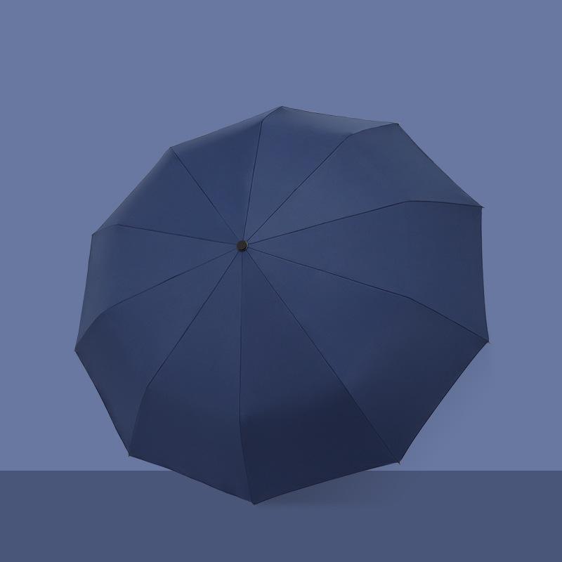 Fully Automatic Rain and Shine Dual-use Umbrella Vinyl Folding Sun Umbrella Sunscreen Three-fold Umbrella Household Merchandises