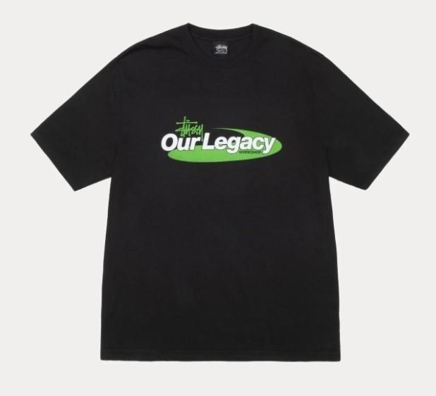 Stussy Our Legacy Work Shop Swirl Tee Pigment Dyed Black