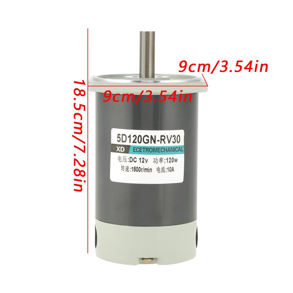 120W RV30 Worm Gear Motor Speed Adjustable CW CCW with Self Locking (12V)