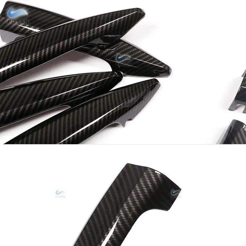 Для BMW X1 F48 X5 X6 F15 F16 2016 2017 текстура из углеродного волокна внешняя ручка двери автомобиля накладка