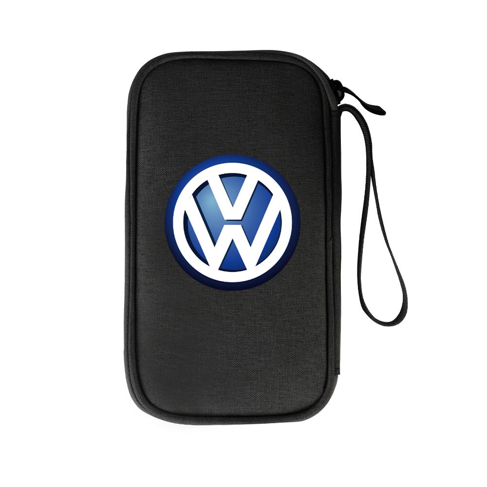 Hub Caps Car Key Pack Auto Driver's License Phone Storage Bag For Volkswagen VW R Polo Passat Rline Golf 4 5 6 Tiguan Jetta GTI