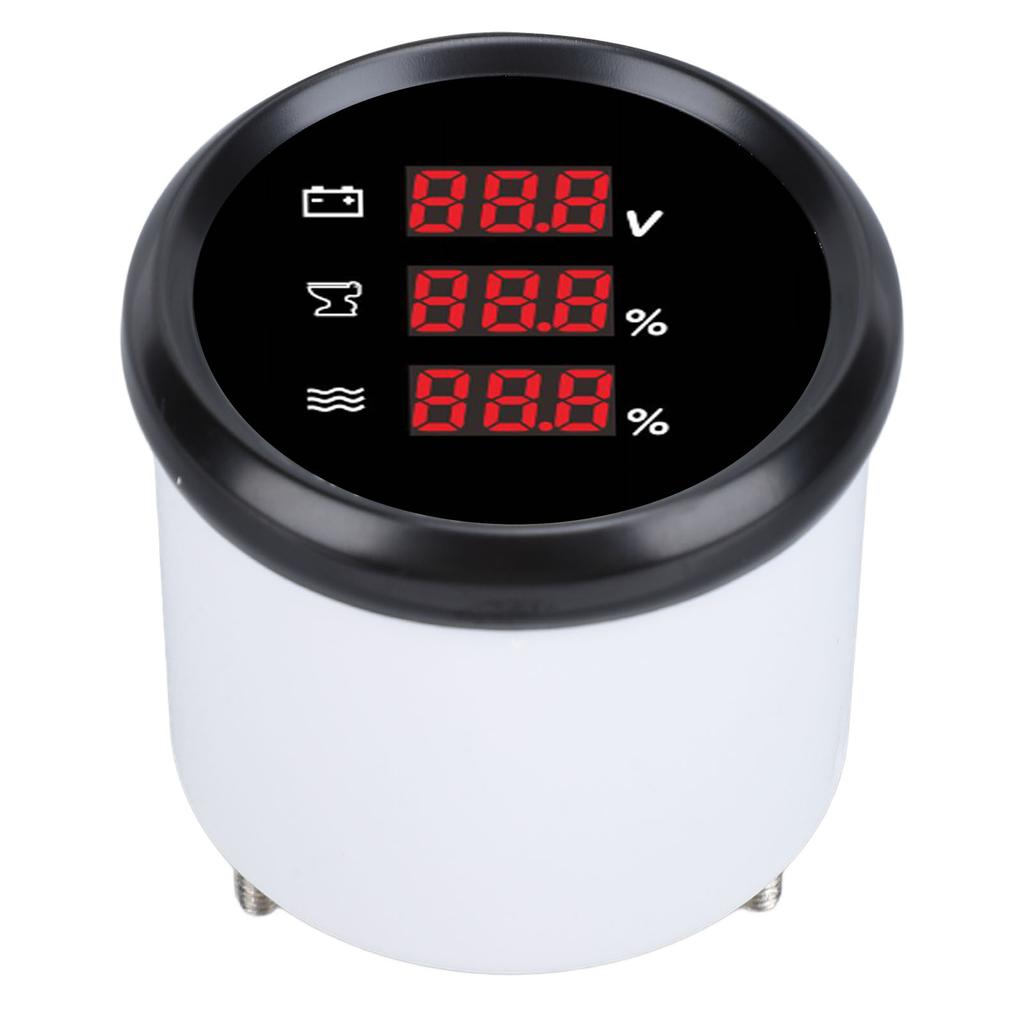 52 мм Цифровой Вольтметр Уровня Сточных Вод Водонепроницаемый Красная Подсветка Надежное Соединение Вольтметр Уровня Сточных Вод