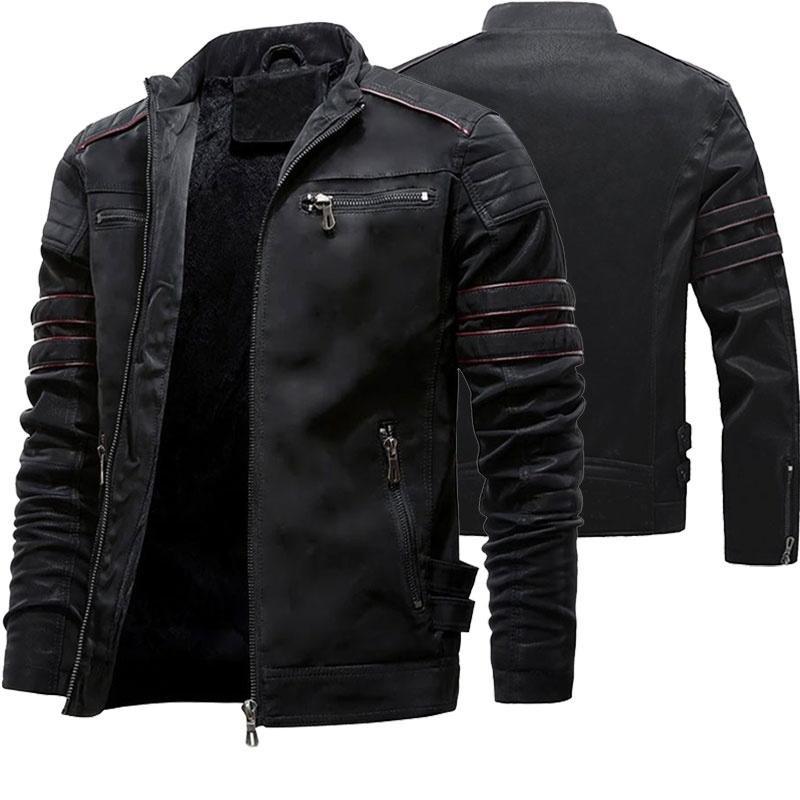 Осень-зима мужские кожаные куртки мотоциклетная куртка из искусственной кожи мужские байкерские кожаные пальто мужская брендовая одежда европейского размера