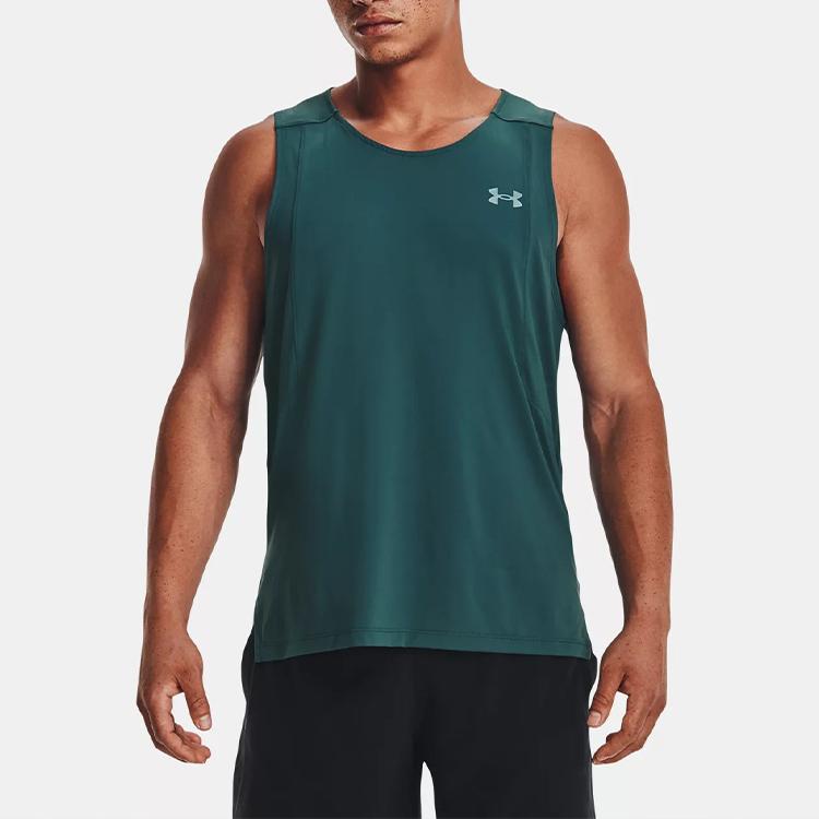 Under Armour Iso-Chill однотонный круглый вырез повседневный спортивный легкий сухой безрукавный жилет мужской топ турмалин-бирюзовый 1372300-716