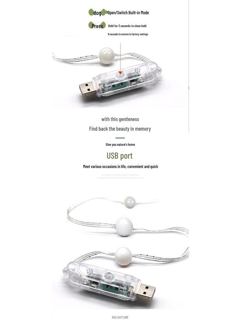 Переливающиеся гирлянды в виде звезд: USB-питаемый окружающий декор для кемпинга на открытом воздухе и праздников
