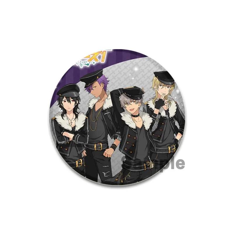 32/44/58mm Ensemble Stars Idol Brooch Round Cartoon Cosplay Badge Adonis Otogari Icons Lapel Pins for Backpack Gift Accessory