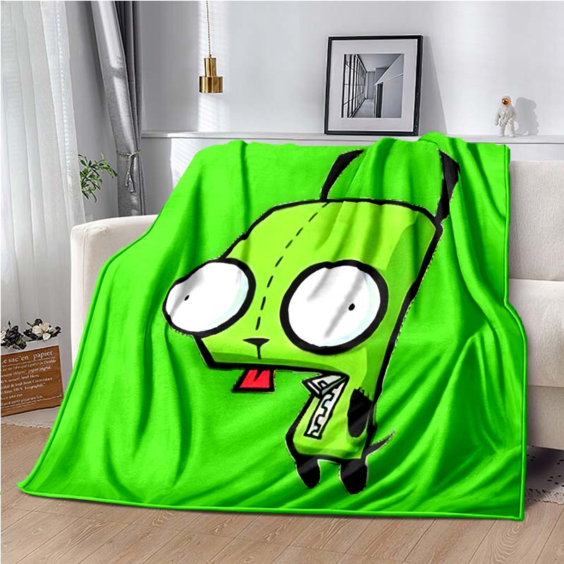 Одеяло с героями мультфильмов Invader ZIM Gir, уютное мягкое одеяло, одеяло для дивана, прочный декор для детей, женщин и мужчин, дорожное одеяло, мягкое покрывало
