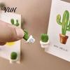 Whiteboard Decoration Magnet 6Pcs Potted Cactus Refrigerator Magnets, Mini Kitchen Fridge Magnet, Memos Notes Photos Holder, Decorative Accessories