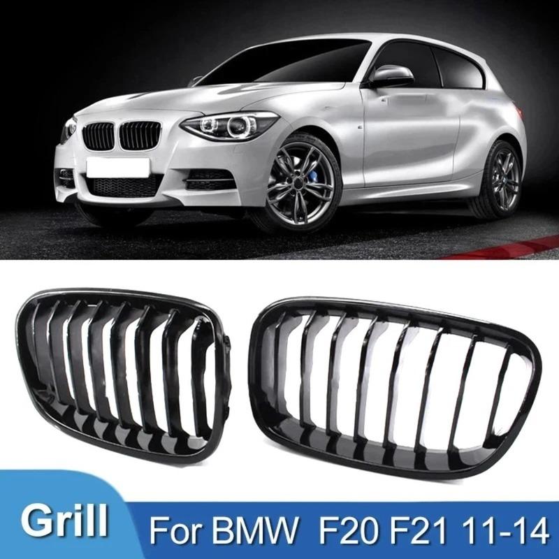 Решетка для BMW 1 серии F20 F21 116i 118i, передняя решетка автомобиля, решетки для почек, глянцевый черный гоночный гриль 2011-2014, аксессуары