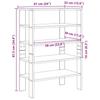Shoe Rack in Sonoma Oak Finish 61 x 32 x 87.5 cm Engineered Wood