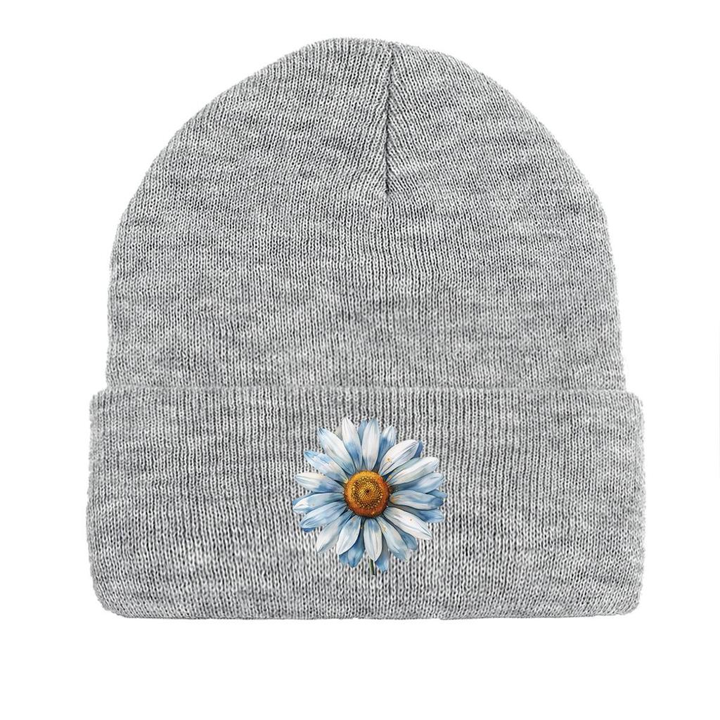 Black White Tusker Animal Warm Knit Cap Beanie, Elephant Skull Cap Candy Color Stretchy Stylish Bobble Hat Knitted Hat Beanie