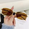 Новые Безрамочные Солнцезащитные Очки Прямоугольные Модные Популярные Женские Очки Маленькие Квадратные Солнечные Очки Для Мужчин Летние Для Путешествий УФ400 Очки