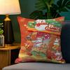 Cute childrens family illustrations  Pillow Case Natural Linen Pillow Case DoubleSided Decor Sofa Pillowcase Home Decor