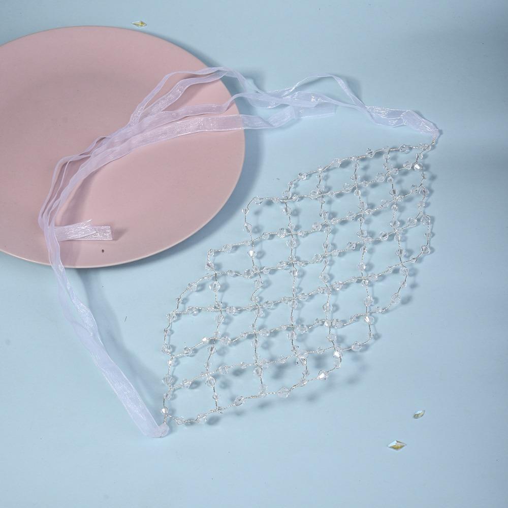 Handmade Rhinestone Hair Band Exquisite Pearl Princess Hair Band Fashion Bride Tiaras  for Bride