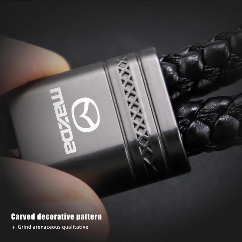 2025 Hot Car Logo Keychain Alloy Lanyard Keyring Accessories For Mazda 2 6 3 CX5 CX80 CX70 CX90 MX30 CX60 CX50 CX30 BT50 e-TPV C