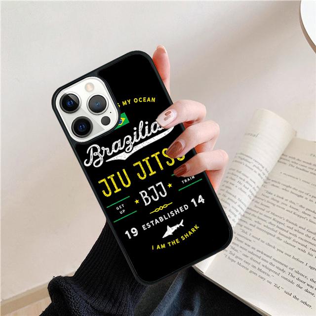 BJJ Brazilian Jiu Jitsu Art Phone Case For iPhone 17 Air 15 16 Cover 14 11 13 Pro Max 12 Plus Max Cover Coque