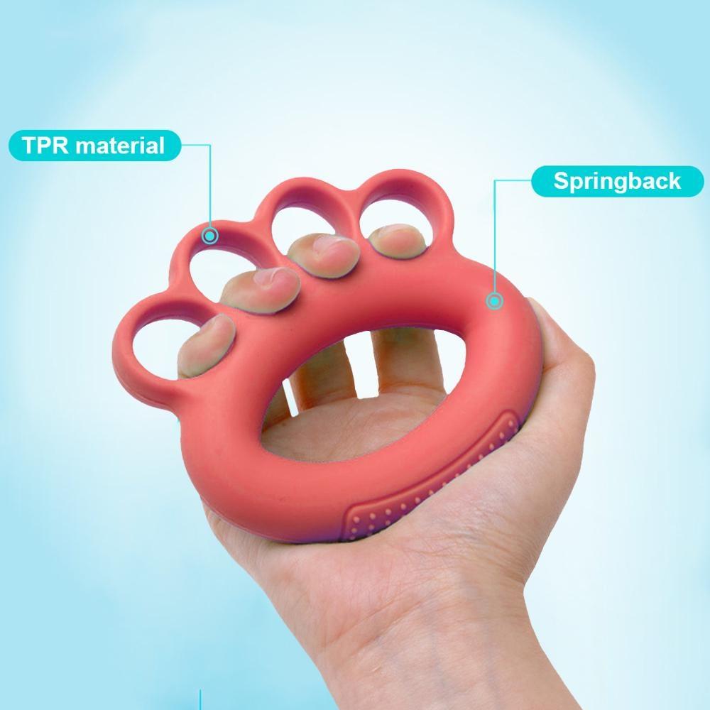 1 шт., устройство для захвата с пятью пальцами, носилки для упражнений на пальцы, тренажер для рукоятки, фитнес-игрушка для игры в мяч, резиновая силовая тренировка для мышц
