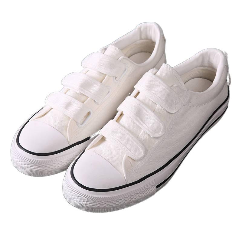 Summer Velcro Canvas Shoes Men'S Shoes Low-Top Men'S And Women'S Breathable Board Shoes Casual Shoes Hook And Loop Slip-On Shoes Student Cloth Shoes