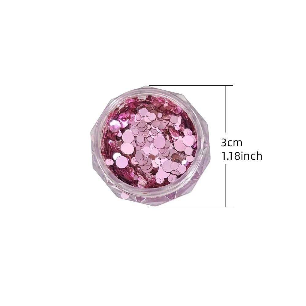 Mini Round Polka Dot Glitter Nail Art Decorations DIY Round Sequined Patchwork Nail Art  Salon Use