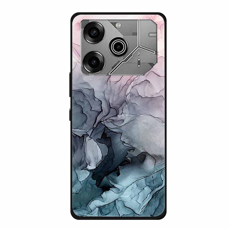 Чехол для Tecno Pova 6 Pro Мраморный ТПУ Силикон Мягкая Задняя Крышка Чехлы для Телефона для Tecno Pova6Pro 5G LI9 Защитный Покрашенный Микой Coque