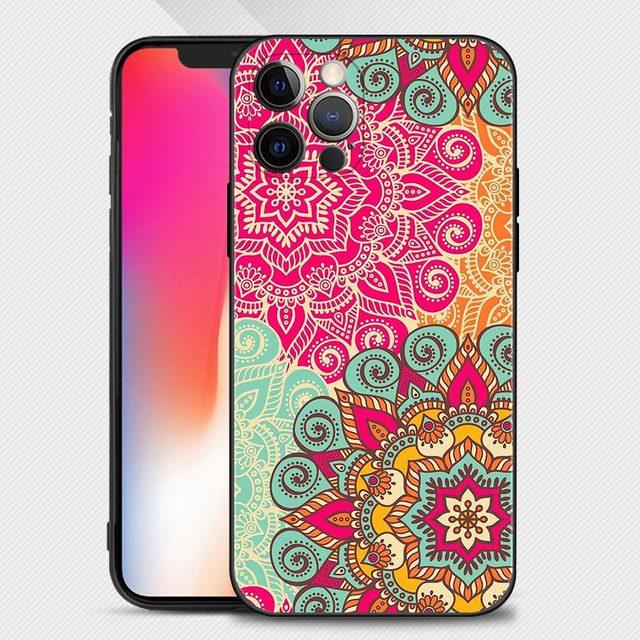 Чехол для телефона Mandala Chakra Yoga для Iphone 14 14 13 12 11 Pro Max Xs Max Xr X 7 8 Plus 12 Mini 6s, силиконовый чехол черного цвета