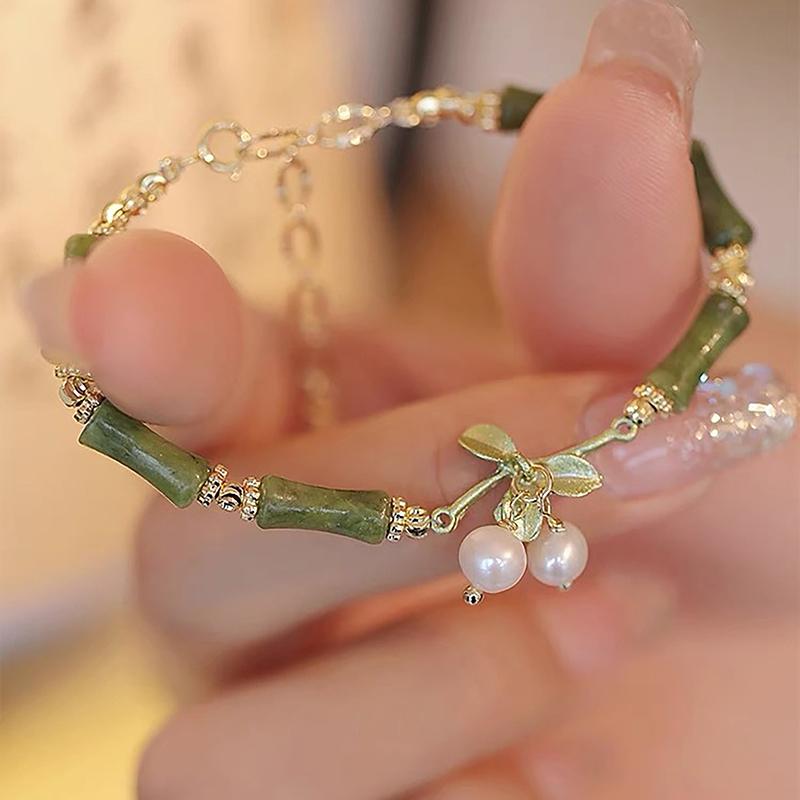 Легкий роскошный бамбуковый браслет из бисера для женщин, винтажный браслет с кисточками в китайском стиле, ювелирные аксессуары, подарки