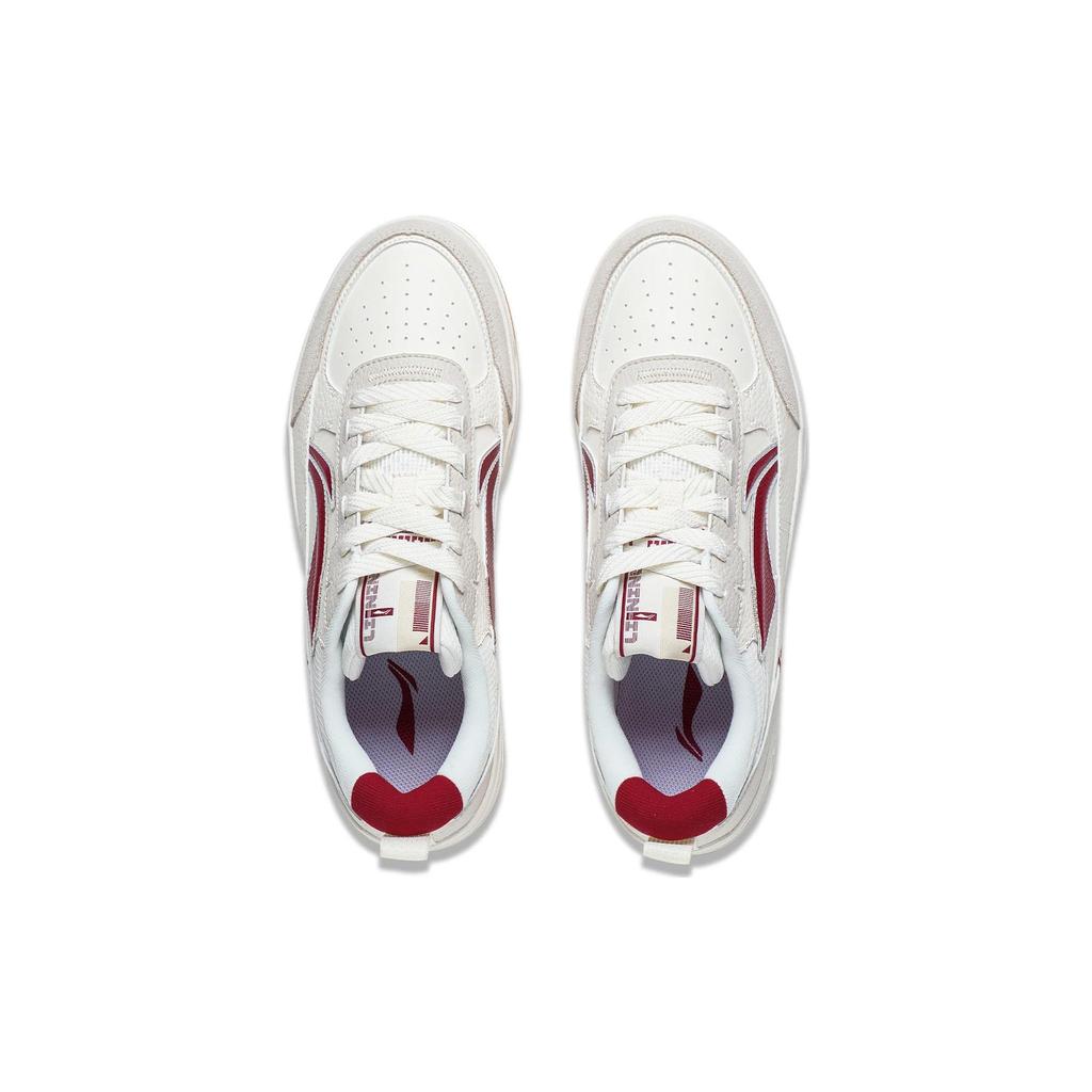 Кроссовки Li Ning Tian Ji 2.0 из синтетической кожи, нескользящие, износостойкие, низкие, для скейтбординга, мужские, белые, серые, красные, AGCT211-6